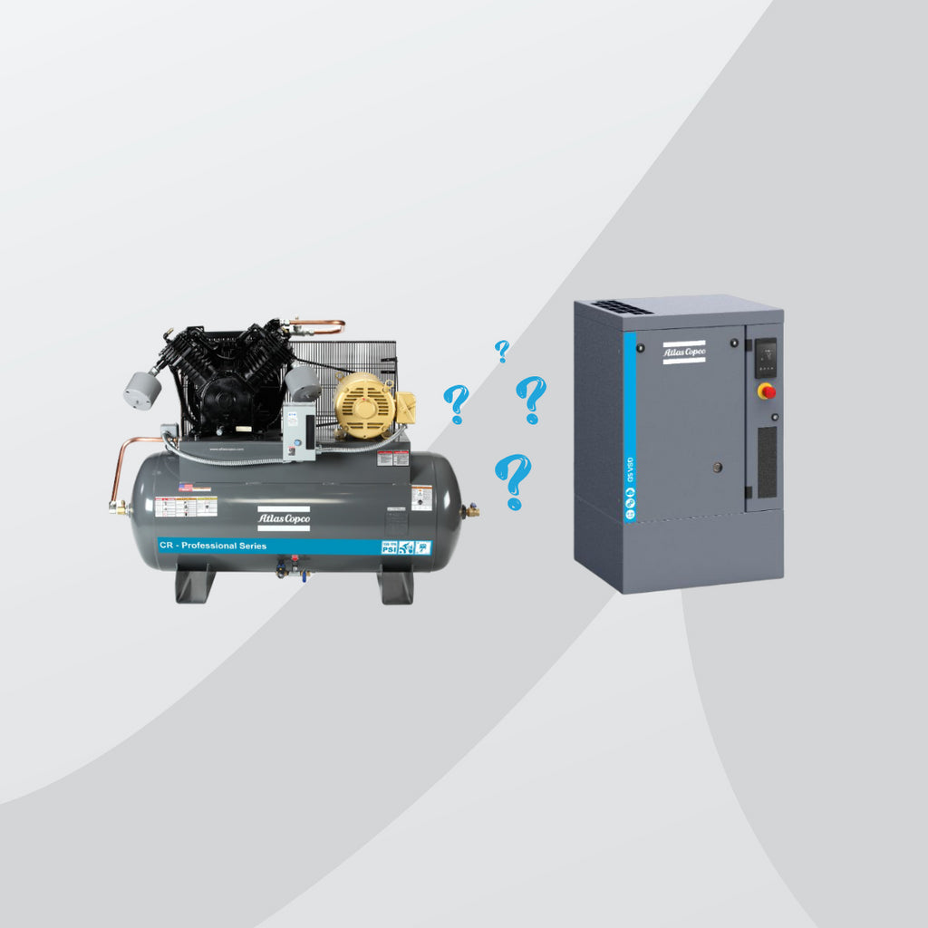 What is the difference between piston and rotary compressor?